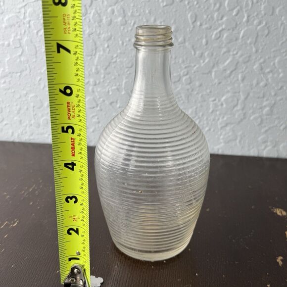 Antique Indian Perfume Oil Bottle Ribbed With Lord Ganesha Makers Mark 7”x3.5” - Picture 2 of 9